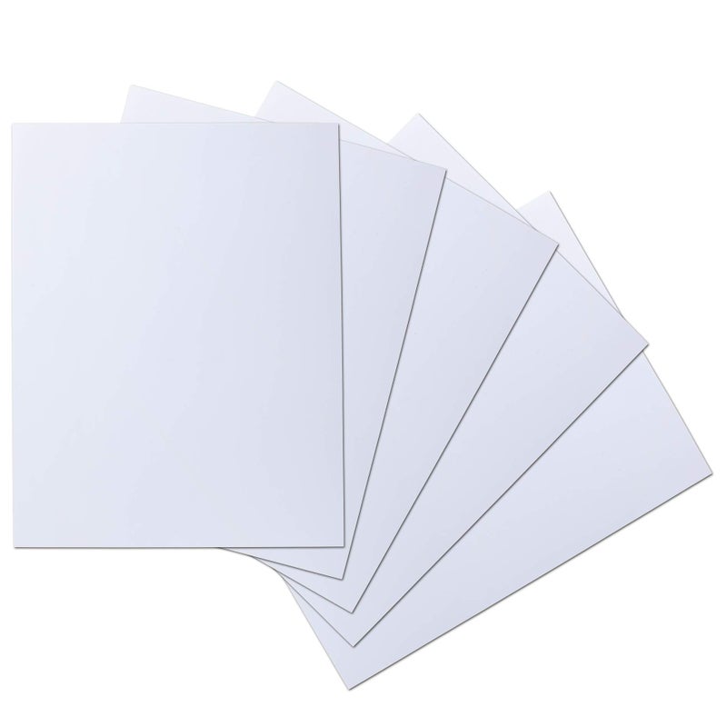 Crinklee Waterproof Essential Oil Labels, 5 Full Page Sheets, 8.5 x 11 Inches, Cut Your Own Shapes and Sizes or Use as Extra Large Labels, Oil Proof, Highly Durable Blank Stickers - Image 1